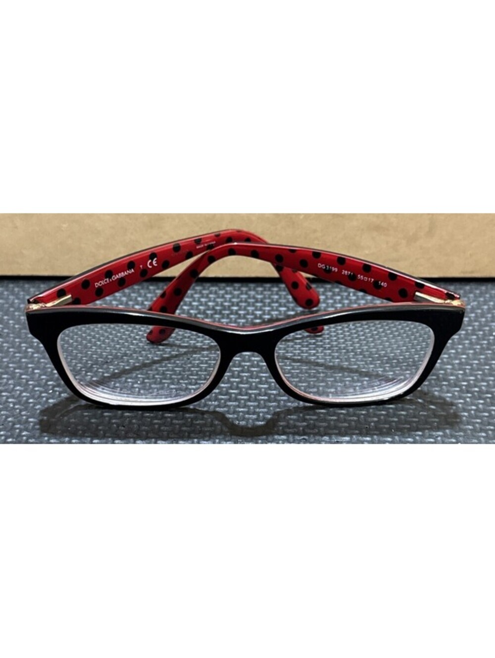 Dolce Gabbana Black Red Polka Dot Eyeglass Frames DG3199 2871 55_17 140